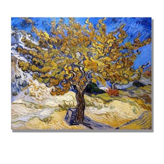 Eliteart- ภาพวาดสีน้ํามันบนผ้าใบ ลาย The Mulberry Tree by Vincent Van Gogh สําหรับตกแต่งผนังบ้าน