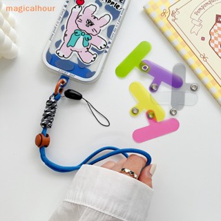 Magicalhour^^ ปะเก็นสายคล้องโทรศัพท์มือถือ แบบใส สีแคนดี้ แบบเปลี่ยน 5 ชิ้น