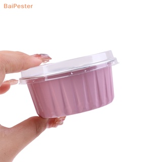 [BaiPester] ถ้วยฟอยล์อลูมิเนียม ทรงกลม 125 มล. พร้อมฝาปิด สําหรับทําเบเกอรี่ เค้ก ขนมหวาน 5 ชิ้น