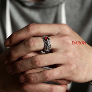 DARON Pixiu แหวนนิ้วมือ ฮวงจุ้ย ปรับขนาดได้ สําหรับผู้ชาย