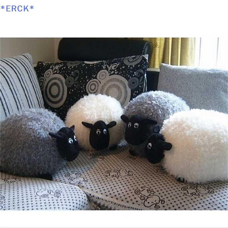 ERCK> สีขาว/สีเทาแกะตัวอักษรยัดไส้นุ่มของเล่นเด็กหรือเบาะใหม่