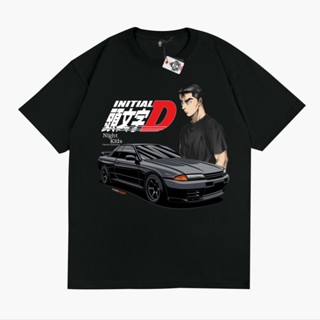 เสื้อยืด พิมพ์ลาย Sakazuki INITIAL D NISSAN SKYLINE GTR R32 TAKESHI NAKAZATO สําหรับยานยนต์