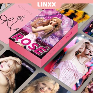 Linxx โปสการ์ด อัลบั้ม BlackPink ROSE Lomo Card Kpop 55 ชิ้น