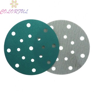 【COLORFUL】Sanding Discs Hook And Loop Wet Dry For Sander Green Sandpaper PET Film