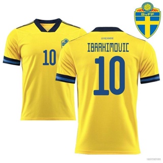 เสื้อกีฬาแขนสั้น ลายทีมชาติฟุตบอล Sweden NP2 Ibrahimovic No.10 Larsson PN2 2021