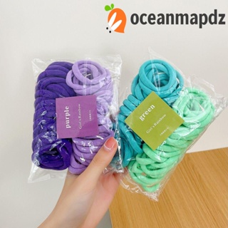 OCEANMAPDZ ยางรัดผม แบบยืดหยุ่น น่ารัก สไตล์เกาหลี ของขวัญ สําหรับเด็กผู้หญิง