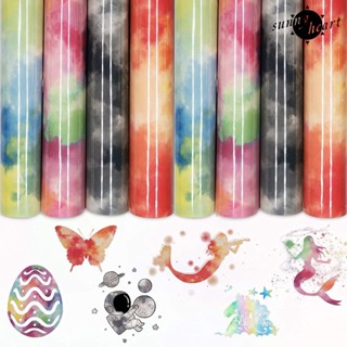 Shm แผ่นฟิล์มไวนิล สีมัดย้อม สําหรับใช้ในการตัดเสื้อยืด 1 แผ่น