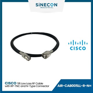 CISCO รุ่น AIR-CAB005LL-R-N= Antenna Cable 5 ft Low Loss RF cable w/RP-TNC and N-type connectors