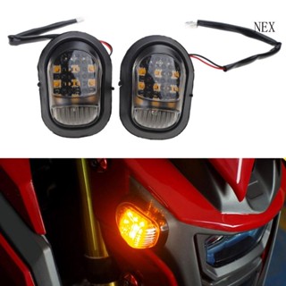 Nex ไฟเลี้ยว ไฟกระพริบ LED 9 ดวง 12V สีเหลือง สําหรับรถจักรยานยนต์