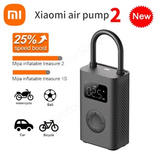 Xiaomi Mijia Air Pump 2 เครื่องปั๊มลมยางไฟฟ้า แบบพกพา สําหรับรถจักรยานยนต์ ฟุตบอล รถยนต์