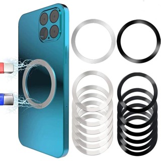 แหวนแผ่นโลหะแม่เหล็ก สําหรับชาร์จโทรศัพท์ในรถยนต์ iPhone Samsung