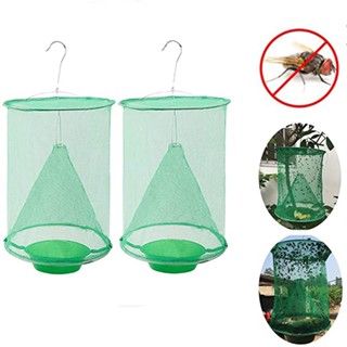 1pc/2pcs/4pcs Fly Catcher Killer Pest Control Reusable Hanging Flytrap Cage Net Traps Garden Hanging Flycatcher