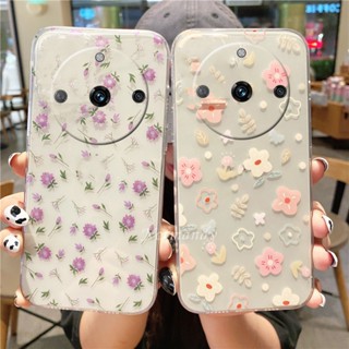 ขายดี เคสป้องกันโทรศัพท์มือถือ TPU ใส แบบนิ่ม ลายดอกไม้ กันกระแทก สําหรับ Realme 11 Pro Plus 11 Pro+ 5G C53 NFC 2023