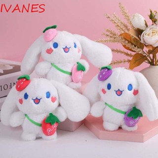 IVANES พวงกุญแจ จี้ตุ๊กตาสัตว์ Cinnamoroll DIY สําหรับตกแต่งกระเป๋าเป้สะพายหลัง กระเป๋านักเรียน