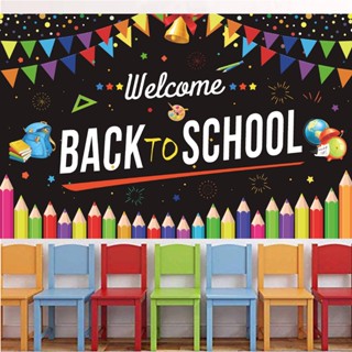 Ns3 ธีม Welcome Back to school แบนเนอร์พื้นหลัง สําหรับใช้ถ่ายภาพในสตูดิโอ