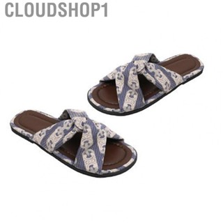 Cloudshop1 Summer Slippers  Exquisite Cloth Texture Flat Bottom Fashion for Shopping