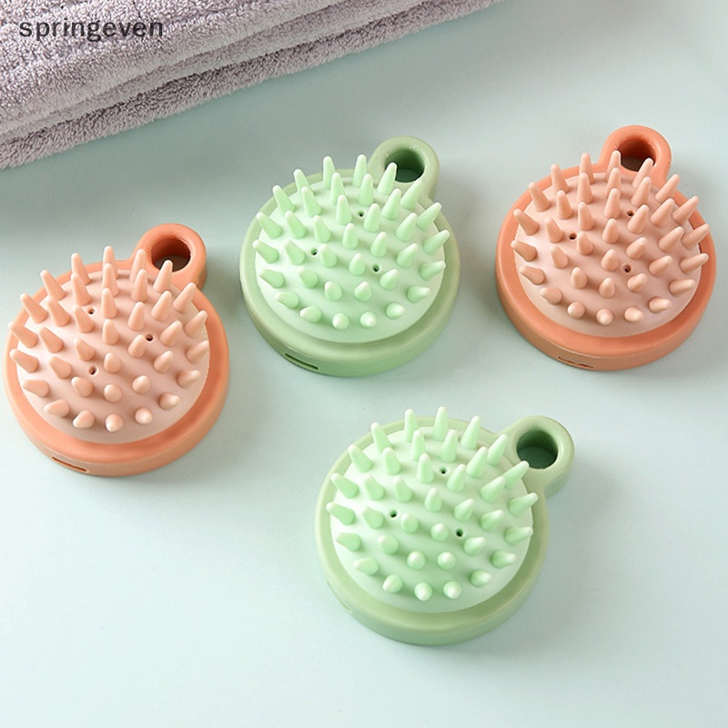 [springeven] แปรงหวีผม ซิลิโคน สําหรับนวดหนังศีรษะ