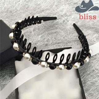 BLISS ที่คาดผม ประดับไข่มุก พลอยเทียม กันลื่น แบบเรียบง่าย สไตล์เกาหลี สําหรับผู้หญิง