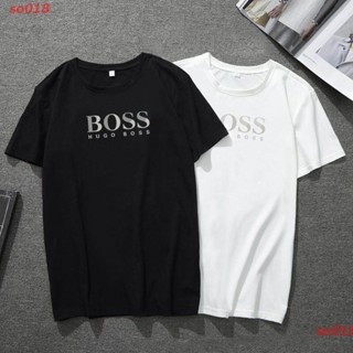 เสื้อแขนสั้น so018 2022 HUGO BOSS T-shirt ผู้ชาย เสื้อยืดพิมพ์ลาย บุคลิกภาพ discount