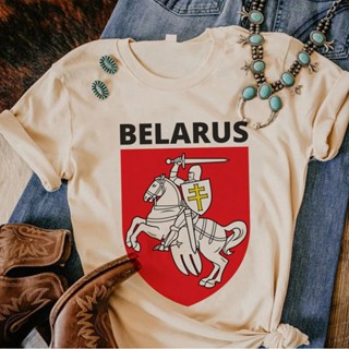 เสื้อยืด พิมพ์ลายอนิเมะ Belarus สไตล์ญี่ปุ่น สําหรับผู้หญิง 2000s