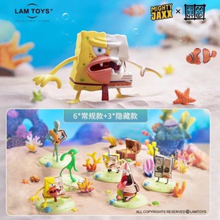 ของแท้ MIGHTY JAXX SpongeBob SquarePants Third Generation Series เครื่องบินกึ่งโซลูชั่น แฮนด์เมด