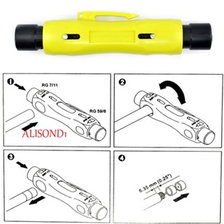 ALISOND1 เครื่องมือปอกโคแอกเชียล อเนกประสงค์ คุณภาพสูง สําหรับ CAT5 CAT6