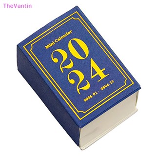 Thevantin 2024 สมุดปฏิทินขนาดเล็ก 365 แผ่น ปฏิทินฉีกได้ DIY สมุดบันทึก วางแผน วัสดุตกแต่ง วัสดุกระดาษ สติกเกอร์ อุปกรณ์สํานักงาน สินค้าที่ดี