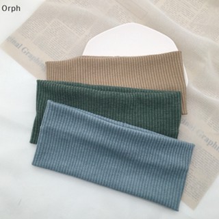 Orph ใหม่ ที่คาดผม ผ้าถัก ด้านข้างกว้าง สีพื้น เรียบง่าย ล้างหน้า โยคะ กีฬา สันทนาการ ยืดหยุ่น PH สําหรับผู้หญิง