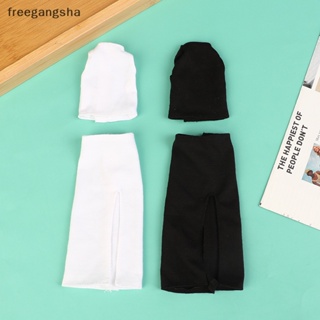 [FREG] ชุดเสื้อแขนสั้น กระโปรงลําลอง ผ่าข้าง สีดํา และสีขาว แฟชั่น สําหรับตุ๊กตา 29 ซม. FDH