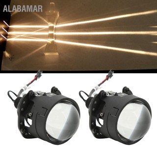 ALABAMAR 2.5in Bi LED โปรเจคเตอร์เลนส์ชุดติดตั้งเพิ่มไฟหน้ารถ High Beam 6000K สีขาวสำหรับ H1 H4 H7 HB3 HB4 D1 วงเล็บรถยนต์