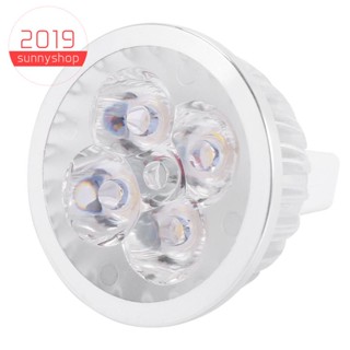 หลอดไฟสปอตไลท์ LED 1W GU5.3 MR16 12V สีขาวอบอุ่น 4 ชิ้น