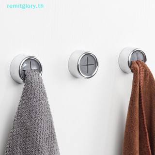 Remitglory ตะขอแขวนผ้าขนหนู ทรงกลม มีกาวในตัว สําหรับบ้าน ห้องน้ํา ตู้เสื้อผ้า