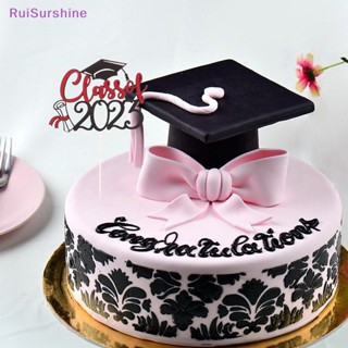 Ruisurshine ใหม่ ป้ายปักหน้าเค้ก ลาย Graduation Season สําหรับตกแต่งเค้ก เทศกาลจบการศึกษา 2023 1 ชิ้น