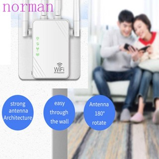 Norman เครื่องขยายสัญญาณ WiFi RJ45 ติดตั้งง่าย Dual Band 5G ABS สําหรับบ้าน ออฟฟิศ