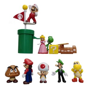 Super Movie 12 Pcs/Set Super Mario Bros Luigi Model Doll Toys Action Figures Cake Decoration Kids Fans Gift Home Decor