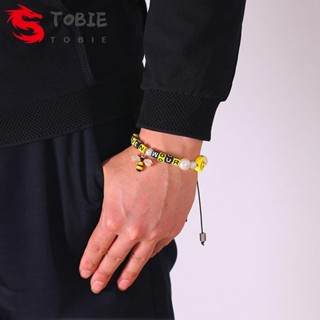 TOBIE เครื่องประดับ สร้อยข้อมือ ประดับไข่มุก แฟชั่นคู่รัก สไตล์เกาหลี แนวสตรีท สําหรับผู้ชาย