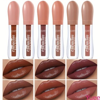 Ushas6 Color Matte Velvet Lip Glaze ลิปกลอส Lasting Liquid Lipstick Cup yuee