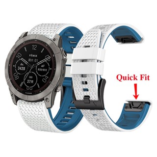 สายนาฬิกาข้อมือซิลิโคน คุณภาพสูง สําหรับ Garmin Fenix 2 3 HR Quaitx 7X 7 5 3 Strap 26 มม. 22 มม.