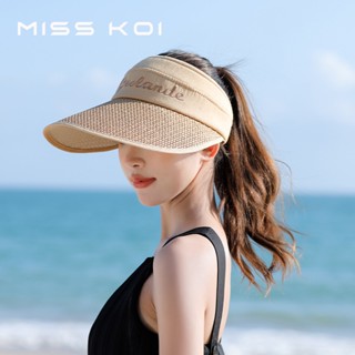 Misskoi [พร้อมส่ง] หมวกเบสบอล กันแดด กันรังสีอัลตราไวโอเลต ขนาดใหญ่ เหมาะกับเดินชายหาดกลางแจ้ง แฟชั่นฤดูร้อน สําหรับผู้หญิง