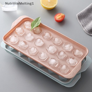 [NutriliteMelting1] กล่องแม่พิมพ์พลาสติก 18 ช่อง พร้อมฝาปิด สําหรับทําน้ําแข็ง ในตู้เย็น