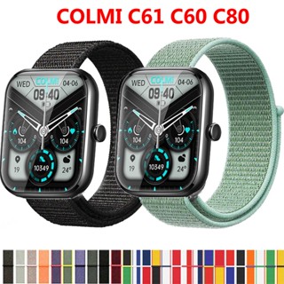 สายนาฬิกาข้อมือไนล่อน 20 มม. แบบเปลี่ยน สําหรับ COLMI C61 C60 C80 COLMI C80 Band