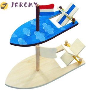 Jeromy โมเดลเรือใบไม้ แฮนด์เมด DIY สําหรับตกแต่งบ้าน