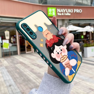 สําหรับ Huawei Nova4 Nova 4E P30 Lite เคส การ์ตูน ชานม เด็กผู้หญิง รูปแบบ บาง ด้าน สี่เหลี่ยม ขอบ การออกแบบใหม่ กันกระแทก ฝ้า ใส เคสโทรศัพท์แข็ง