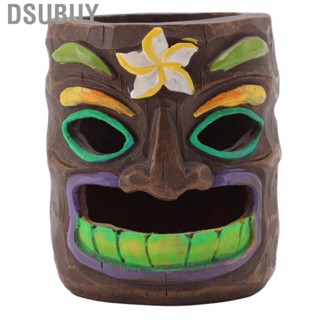 Dsubuy Grimace  Resin Tree Face Decorative Fluorescent Makeup Brush Pen Cup YU