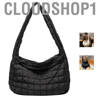 Cloudshop1 Large  Shoulder Bag Stylish Simple Lightweight Pleated Design Messenger for Daily Use Shopping Travel