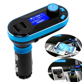 Treeling เครื่องเล่น MP3 บลูทูธ 2 1 เครื่องส่งสัญญาณ FM SD LCD ที่ชาร์จ USB คู่ และรีโมตคอนโทรล สําหรับรถยนต์