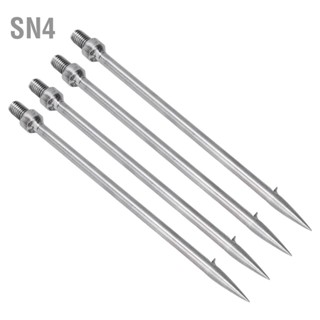 SN4 4 pcs สแตนเลสง่ามเดี่ยวฉมวก Gig Gaff Hook Barb Fish Spear สำหรับรอกตกปลากลางแจ้ง