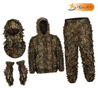 [Shiwaki5] Ghillie ชุดเสื้อแจ็กเก็ตมีฮู้ด ลายใบไม้ 3D น้ําหนักเบา สําหรับผู้ชาย เหมาะกับการถ่ายภาพเกม ตุรกี