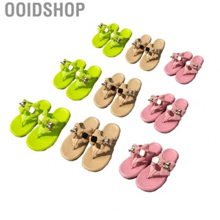 Ooidshop Beach Flip Flops  Bear Decor Strong Grip Fashionable Women Flop Thick Sole for Summer