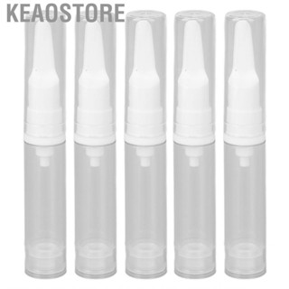 Keaostore Travel Pump Bottle 10ml Spill Prevention Transparent Airless Portable Duckbill Nozzle for Lotion Home